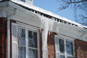 Ice on a home.